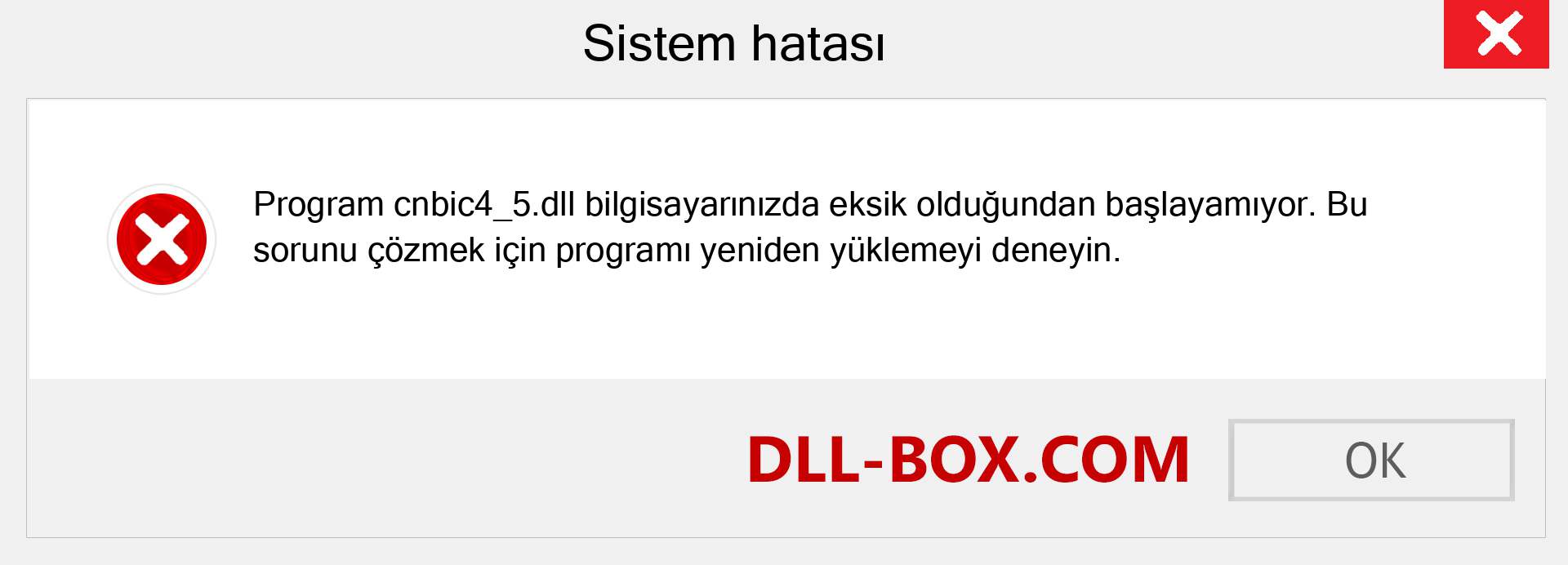 cnbic4_5.dll dosyası eksik mi? Windows 7, 8, 10 için İndirin - Windows'ta cnbic4_5 dll Eksik Hatasını Düzeltin, fotoğraflar, resimler